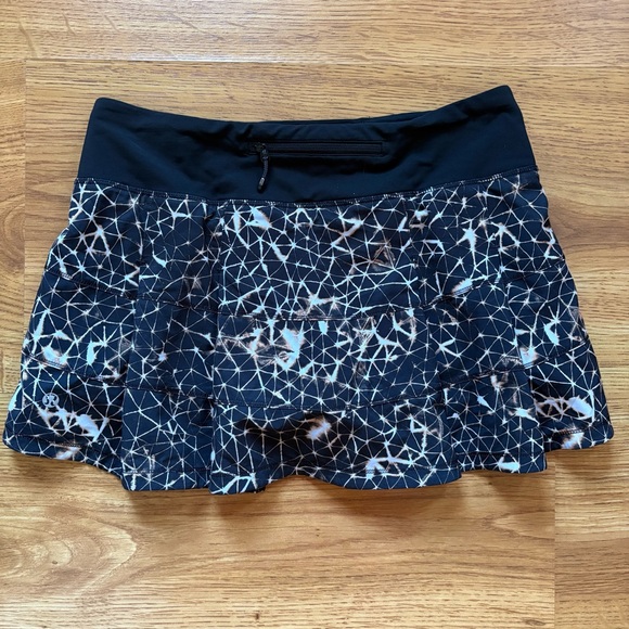 Lululemon Pace Rival Skirt II Sugar Crush Multi / Black Size 6 - Picture 6 of 10